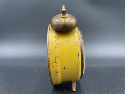Vintage Jerger Chambord Yellow Mechanical Twin Bell
Alarm Clock West Germany - Vintosh Vintage