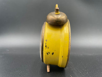 Vintage Jerger Chambord Yellow Mechanical Twin Bell
Alarm Clock West Germany - Vintosh Vintage