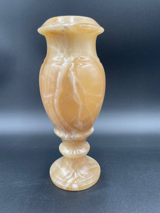 Vintage Decorative Alabaster Onyx 8.75" Vase - Vintosh Vintage