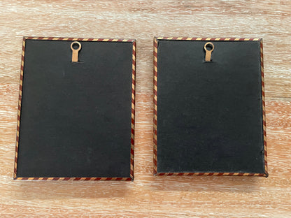 Vintage GC Murphy Co Victorian Couples Dancing Lithograph
Prints Reverse Painted Convex Glass - Vintosh Vintage