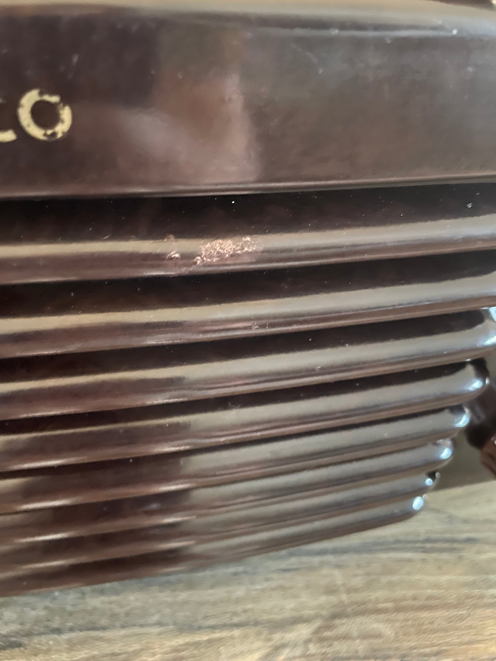 1948 Philco Transitone Tube Radio Art Deco Bakelite Model 48-464 w/ Orange Numerals - Vintosh Vintage