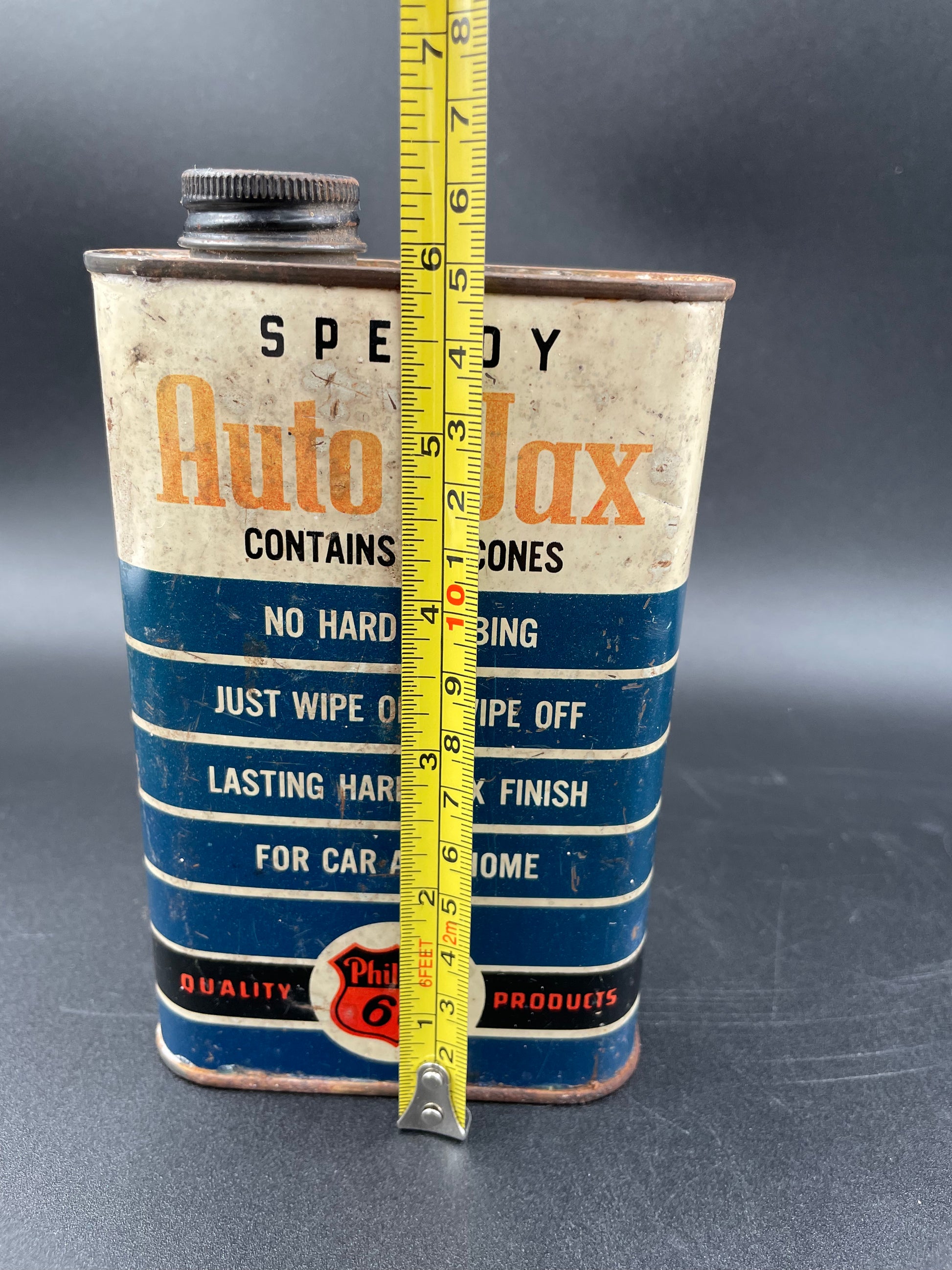 Vintage Phillips 66 Speedy Auto Wax 16 oz Bartlesville Oklahoma - Vintosh Vintage