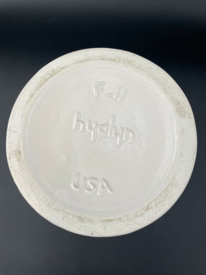 1960s Hyalyn White Pottery Tall Footed Vase - USA - Vintosh Vintage