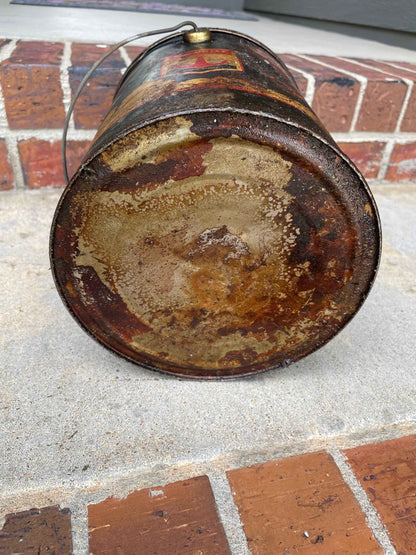 Rare Antique Wings Grease Can w/ Handle Security Oil Company
Wichita Kansas 10lbs