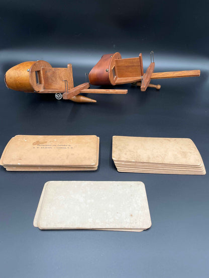 Two Antique Wood Stereoscopes & 25
Stereoscopic Images