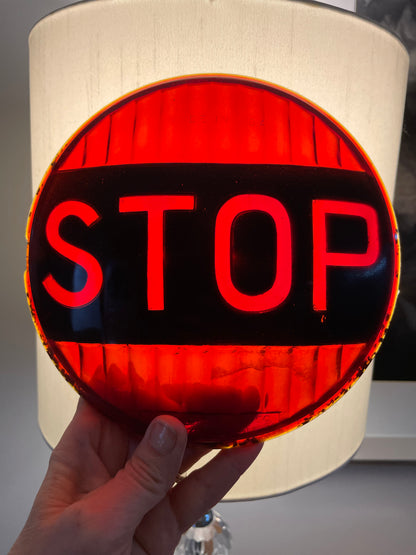 Do-Ray Lamp Company
Vintage Red Glass Stop Lens 7" - Chicago Illinois loop