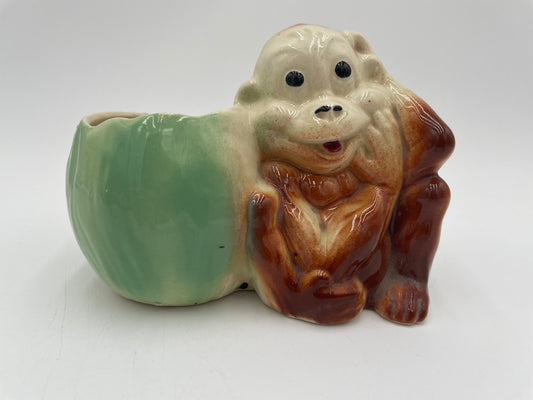 1940s Monkey Ceramic
Planter - Japan