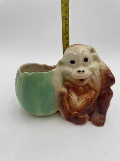 1940s Monkey Ceramic
Planter - Japan