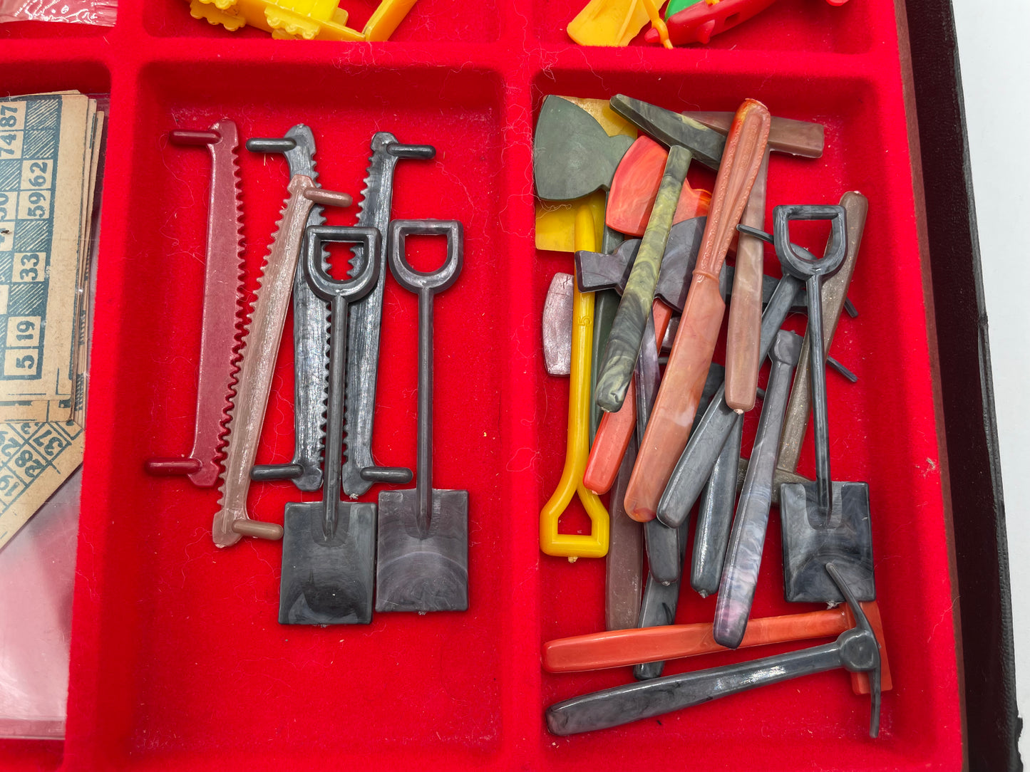 1960s Gumball Machine & Cracker Jacks Prizes in 12 Panel Display Case 45+ Collectible Trinkets