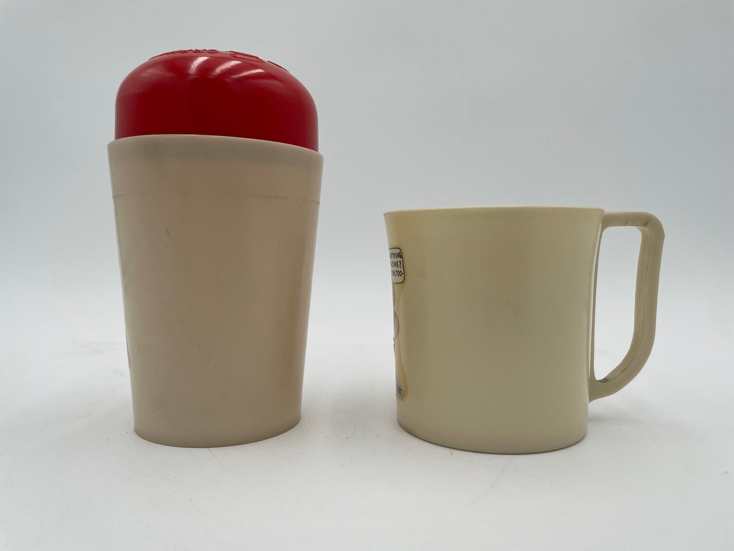 1930s Ovaltine Little Orphan Annie & Dog Sandy Shaker & Cup Set
