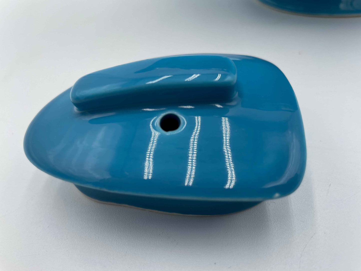 Hall China Specialties 1992 Peacock Blue Football Teapot
LIMITED EDITION