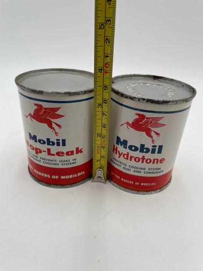 Vintage MOBIL SOCONY OIL Stop-Leak &
Hydrotone 8 oz Full Cans
