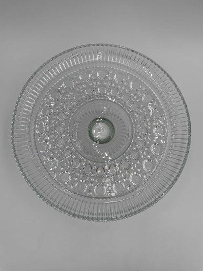 Vintage Federal Glass 11"
Pedestal Cake Stand Windsor Button & Cane Design