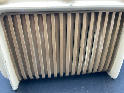 1946 Crosley 56TD Tube Ivory Bakelite Radio "Duette" Table Top Model - Works!