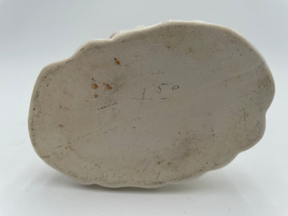 1950s Glamour Girl 5.25"
Head Vase White w/ Hand Painted Red Lips & Flowers - Vintosh Vintage