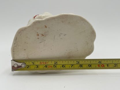 1950s Glamour Girl 5.25"
Head Vase White w/ Hand Painted Red Lips & Flowers - Vintosh Vintage