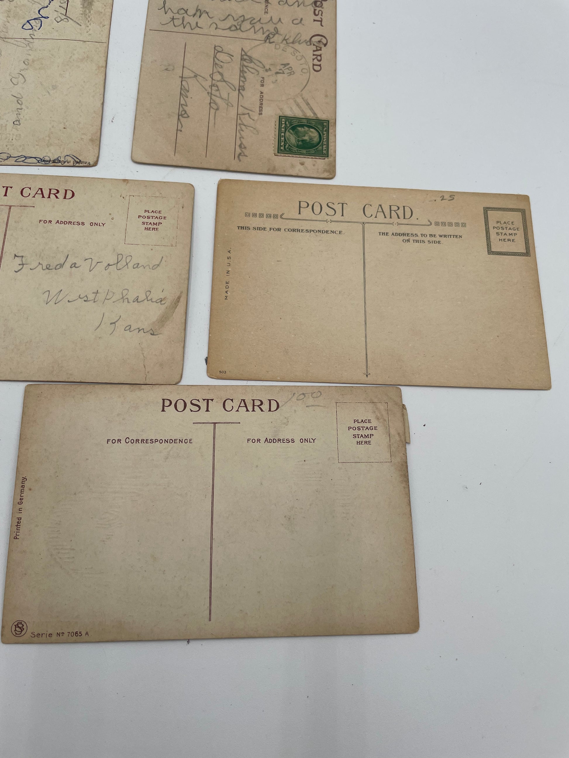Lot Of 11 Antique 1909-1930 Birthday Postcards - Vintosh Vintage