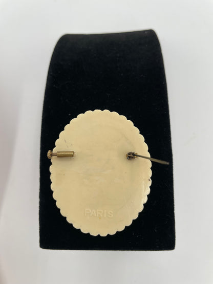 Vintage Art Deco French Large Layered Celluloid
Cameo Brooch Paris Signed - Vintosh Vintage