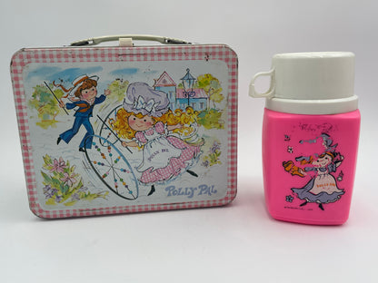 Original 1974 Polly Pal Classic Character Metal Lunch Box With Thermos - Vintosh Vintage