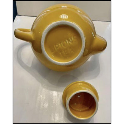 1940s Liptons Teapot Mustard Yellow (B2) - Vintosh Vintage