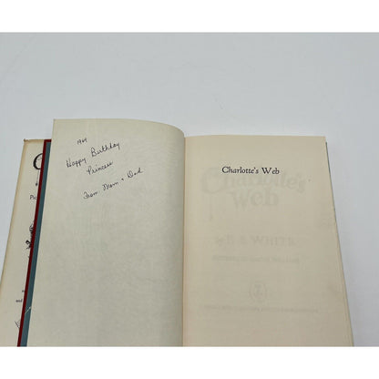 Charlotte's Web: E. B. White (1952) Hardcover Book Club Edition + Dust Jacket - Vintosh Vintage