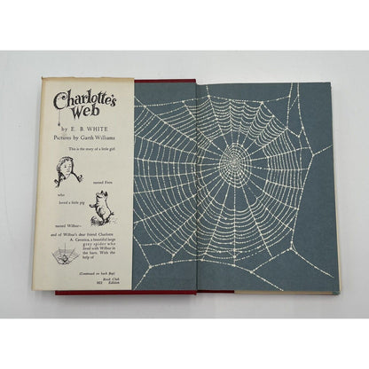 Charlotte's Web: E. B. White (1952) Hardcover Book Club Edition + Dust Jacket - Vintosh Vintage