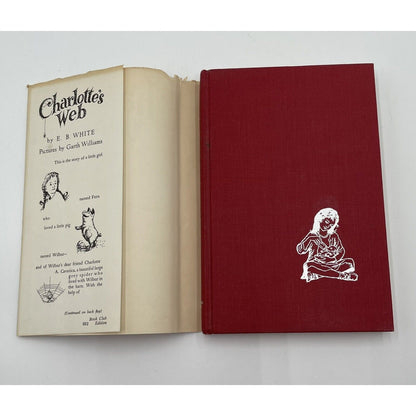 Charlotte's Web: E. B. White (1952) Hardcover Book Club Edition + Dust Jacket - Vintosh Vintage
