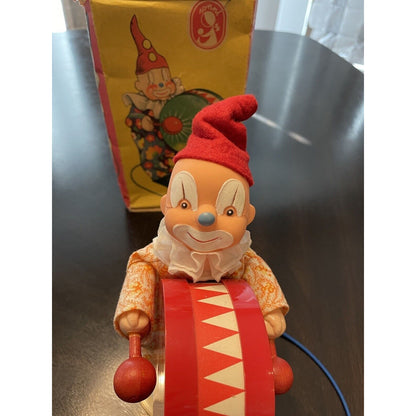 German DR Sonni Air Activated Mechanic Musical Clown Drummer w/ Box (B2) - Vintosh Vintage