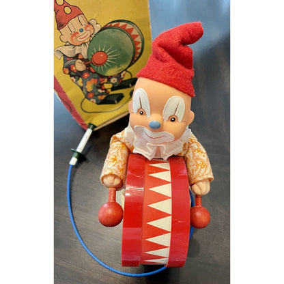 German DR Sonni Air Activated Mechanic Musical Clown Drummer w/ Box (B2) - Vintosh Vintage