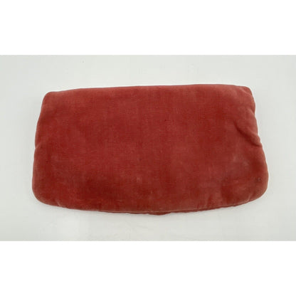 1950s MelTon Clutch Velvet Purse Coral/Peach w/ Gold Kiss Clasp (A5) - Vintosh Vintage