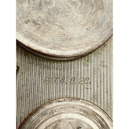 1920s Art Deco Silvertone Metal Makeup & Coin Purse (B6) - Vintosh Vintage