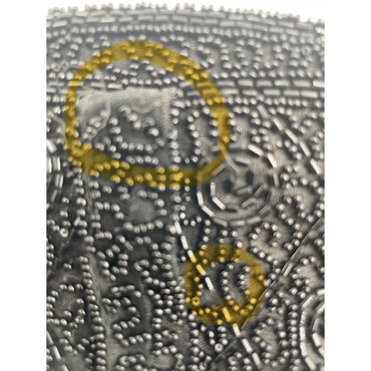 1940s Black Beaded Art Deco Clutch Handbag Slip Thru Strap - Handmade In Belgium - Vintosh Vintage