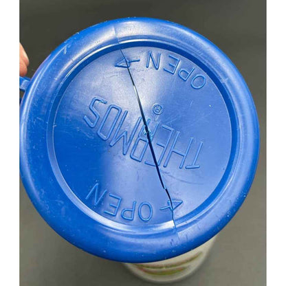 Teenage Mutant Ninja Turtles1989 Blue Cap 6.5" Thermos For Lunchbox (B4)