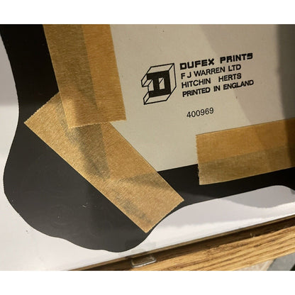 Vintage Basil Ede "The Pheasant" Foil Art Print Mirror & Wood Frame (B7) - Vintosh Vintage