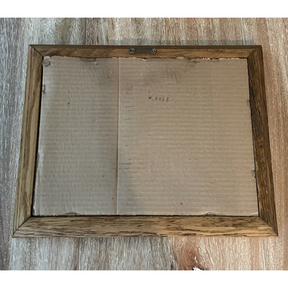 Vintage Basil Ede "The Pheasant" Foil Art Print Mirror & Wood Frame (B7) - Vintosh Vintage