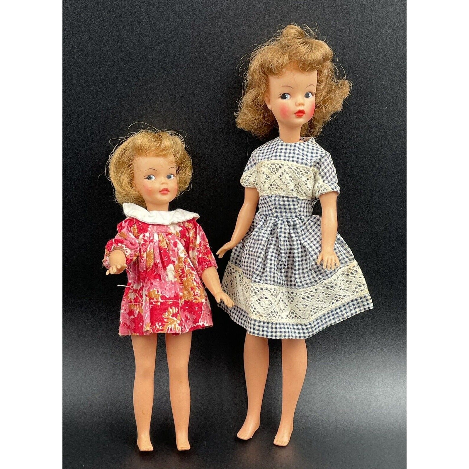 1960s Ideal Tammy & Little Sister Pepper with Clothes & Case (C6) - Vintosh Vintage