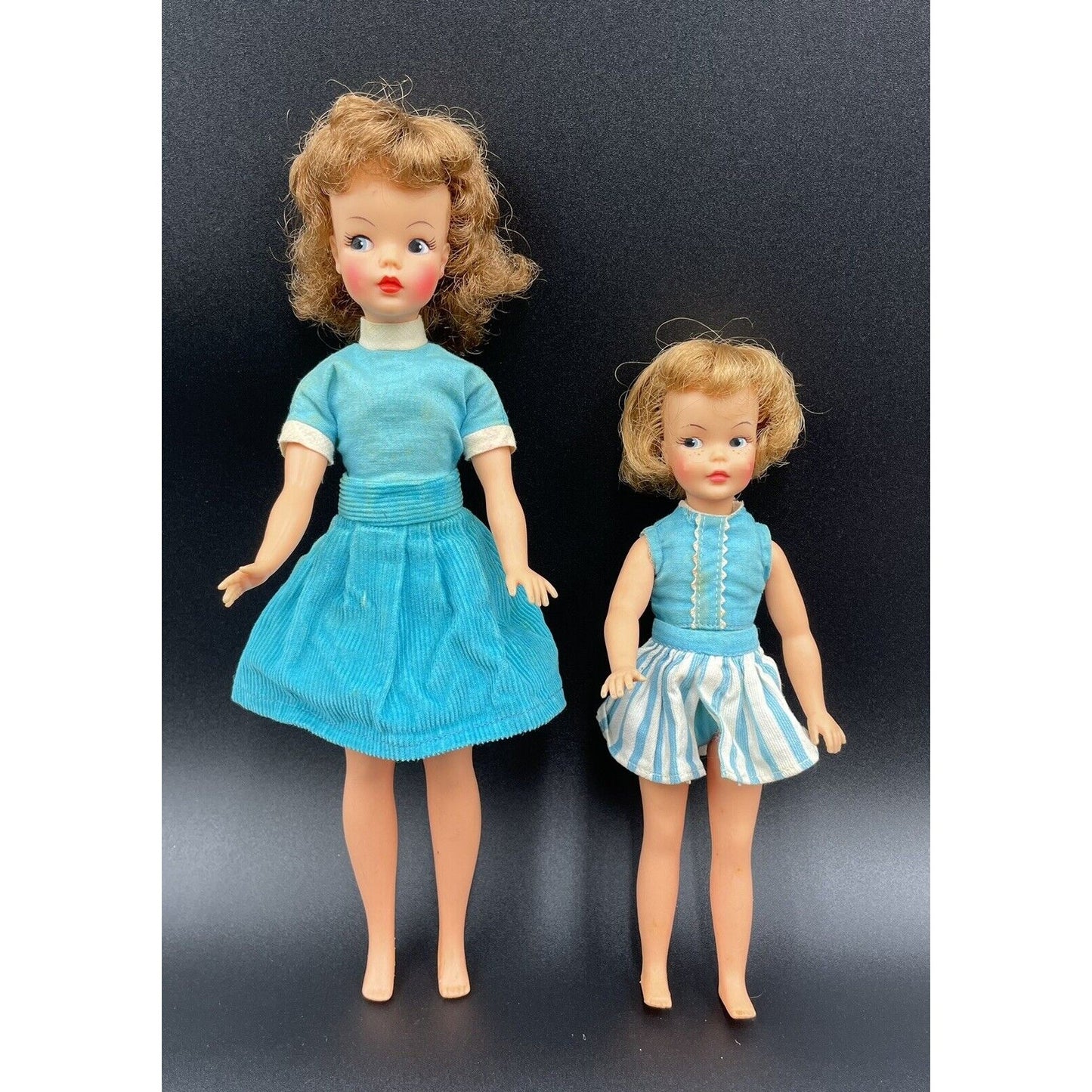 1960s Ideal Tammy & Little Sister Pepper with Clothes & Case (C6) - Vintosh Vintage