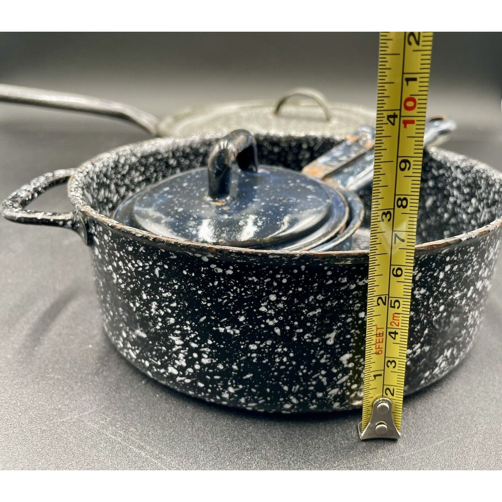 Six Piece Vintage Enameled Cookware (A3) - Vintosh Vintage