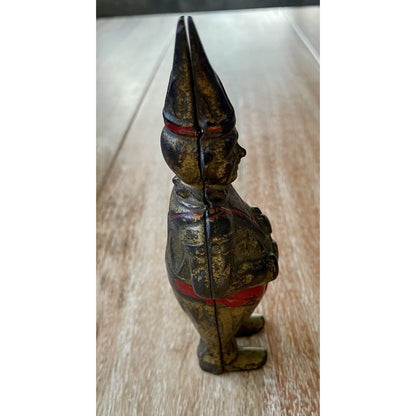 Antique Cast Iron Still Bank Circus Clown w/ Pointed Hat - AC WILLIAMS (B4) - Vintosh Vintage