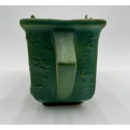 Vintage Roseville Pottery Magnolia 388-6 Green Rectangular Planter (B8) - Vintosh Vintage