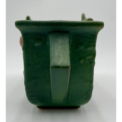 Vintage Roseville Pottery Magnolia 388-6 Green Rectangular Planter (B8) - Vintosh Vintage