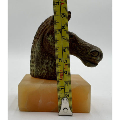 Vintage Metal and Marble Horse Head Statue (B1) - Vintosh Vintage