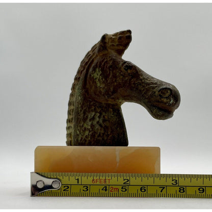 Vintage Metal and Marble Horse Head Statue (B1) - Vintosh Vintage