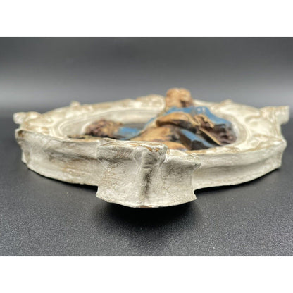 Vintage Plaster of Paris Foam Relief Colonial Man - Rare (C6) - Vintosh Vintage