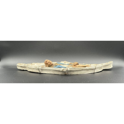 Vintage Plaster of Paris Foam Relief Colonial Man - Rare (C6) - Vintosh Vintage