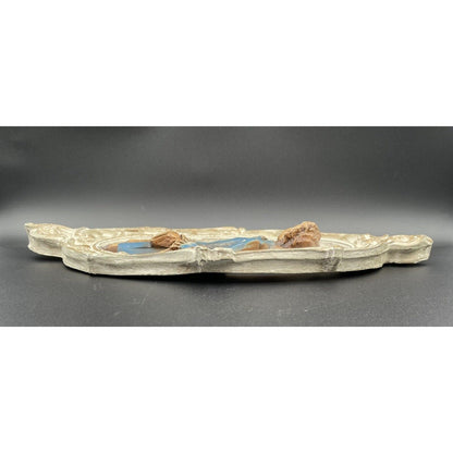 Vintage Plaster of Paris Foam Relief Colonial Man - Rare (C6) - Vintosh Vintage