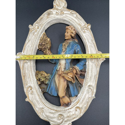 Vintage Plaster of Paris Foam Relief Colonial Man - Rare (C6) - Vintosh Vintage