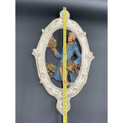 Vintage Plaster of Paris Foam Relief Colonial Man - Rare (C6) - Vintosh Vintage