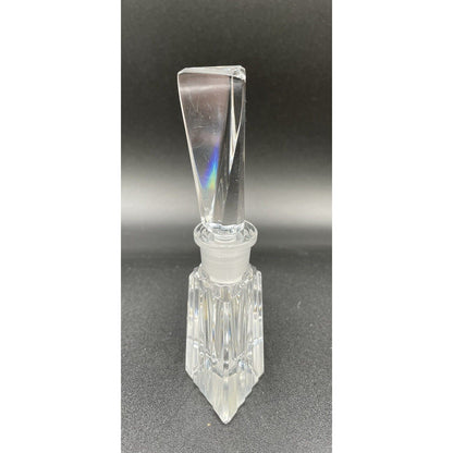 Vintage Art Deco Czech Republic Hand Cut Glass Triangle Dauber Perfume Bottle C6 - Vintosh Vintage