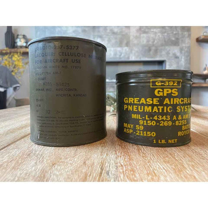 Vintage Aircraft Grease & Lacquer Cans